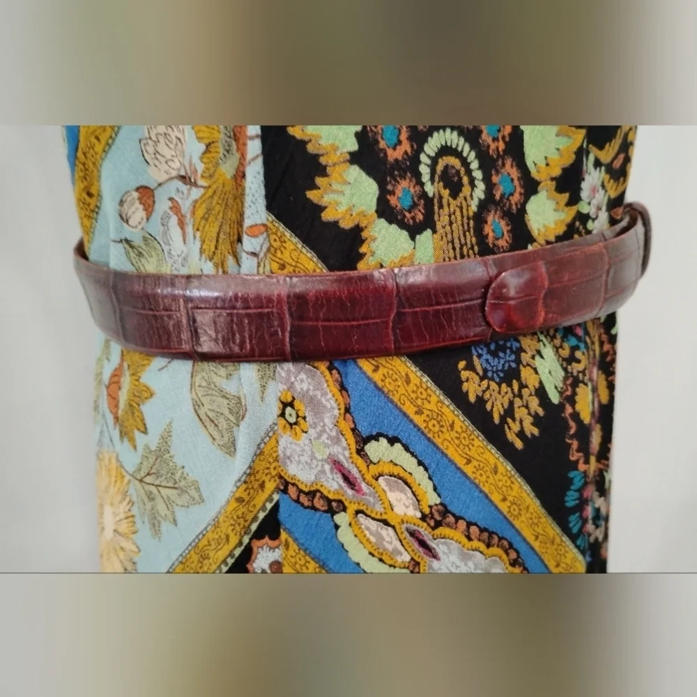 MARTIN DINGMAN ALLIGATOR GRAIN ITALIAN CALFSKIN BELT